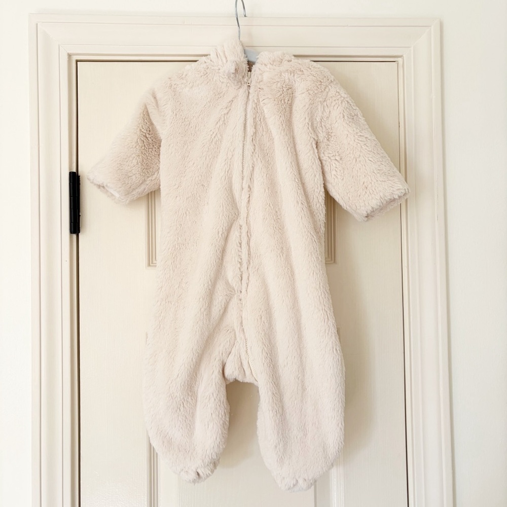 Barefoot Dreams Baby Bunting Snowsuit baby bear suit xs 3-6m